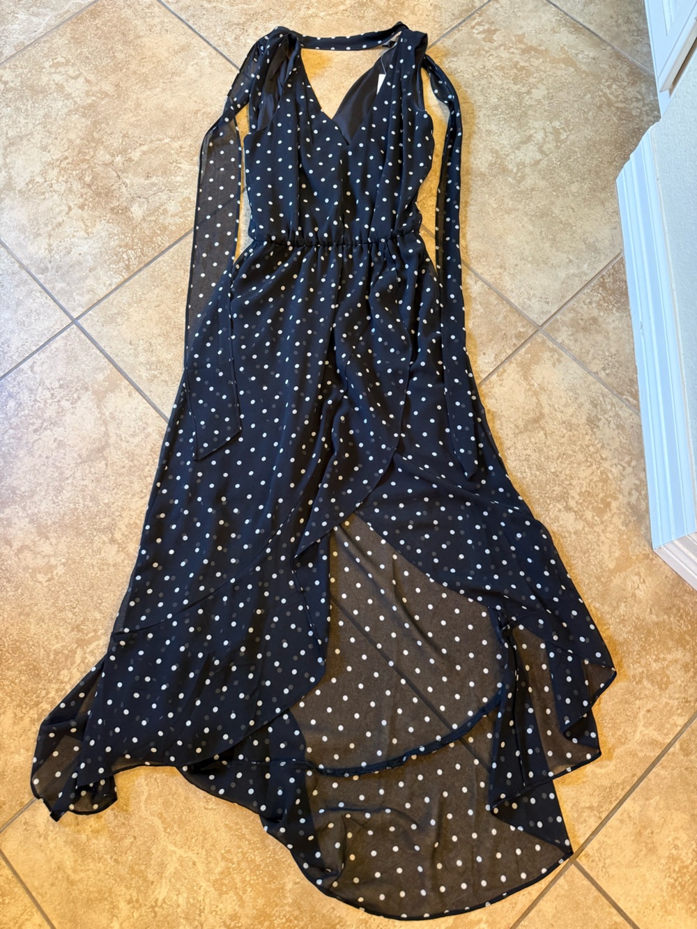 House of Harlow 1960 Black and White Polka Dot Dress